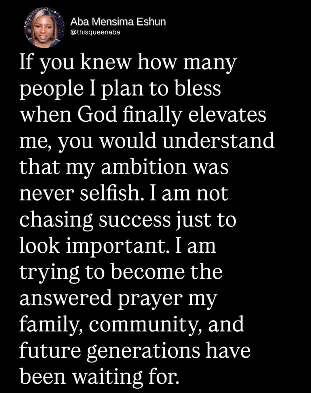 Post 5 by Aba  Mensima Eshun on Instagram (image)