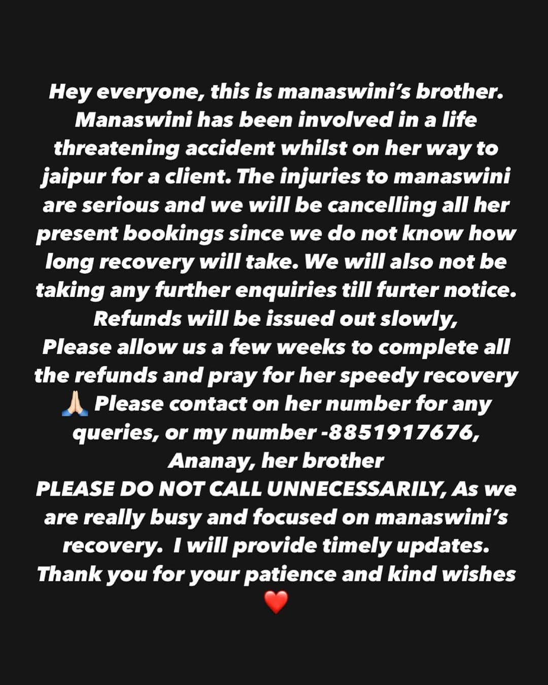 Post 8 by Manaswini Goyal- MakeupArtist on Instagram (image)