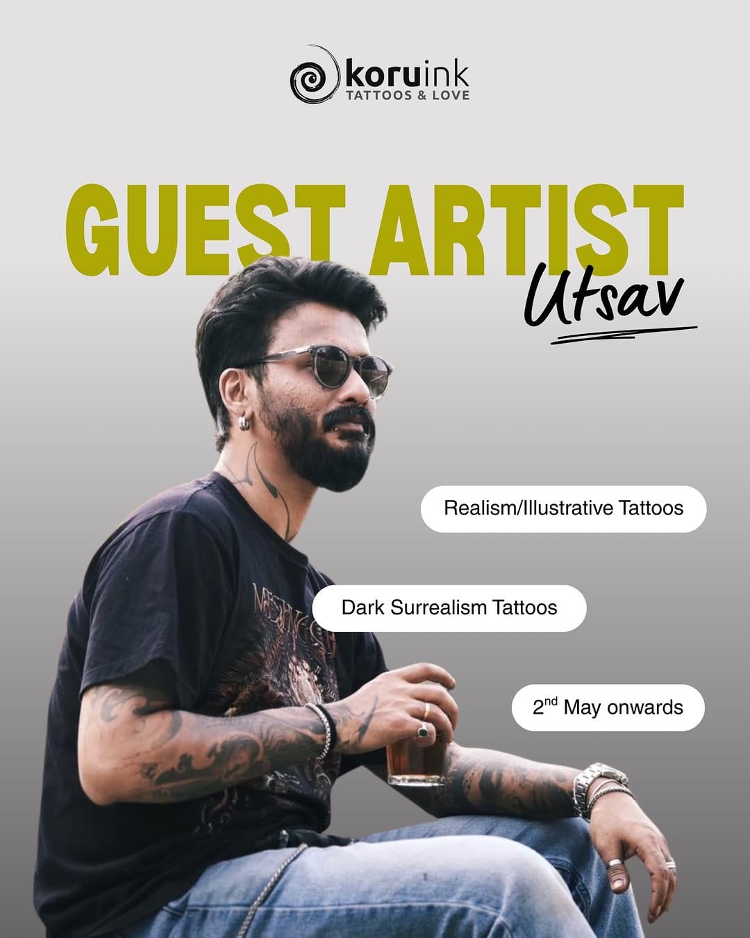 Post 10 by Koru Ink | Tattoos & Piercings📍Hyderabad on Instagram (carousel)