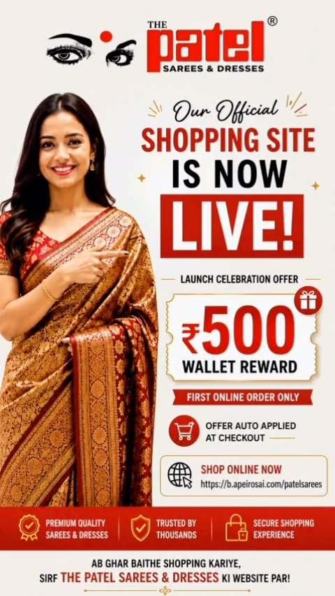 Post 7 by Patel Sarees Pvt. Ltd. on Instagram (video)