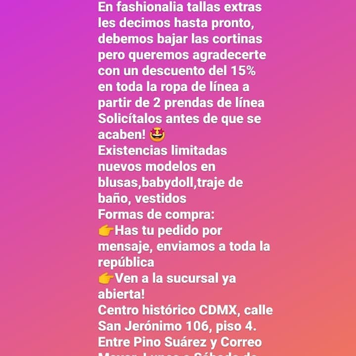 Post 6 by FASHIONALIA TALLAS EXTRAS on Instagram (image)
