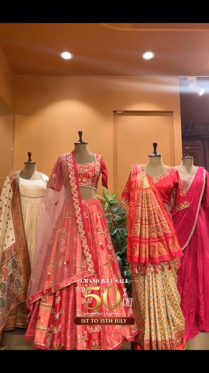Post 4 by Navrang | Sarees • Chaniya Choli • Dresses • Bridal Wear on Instagram (video)